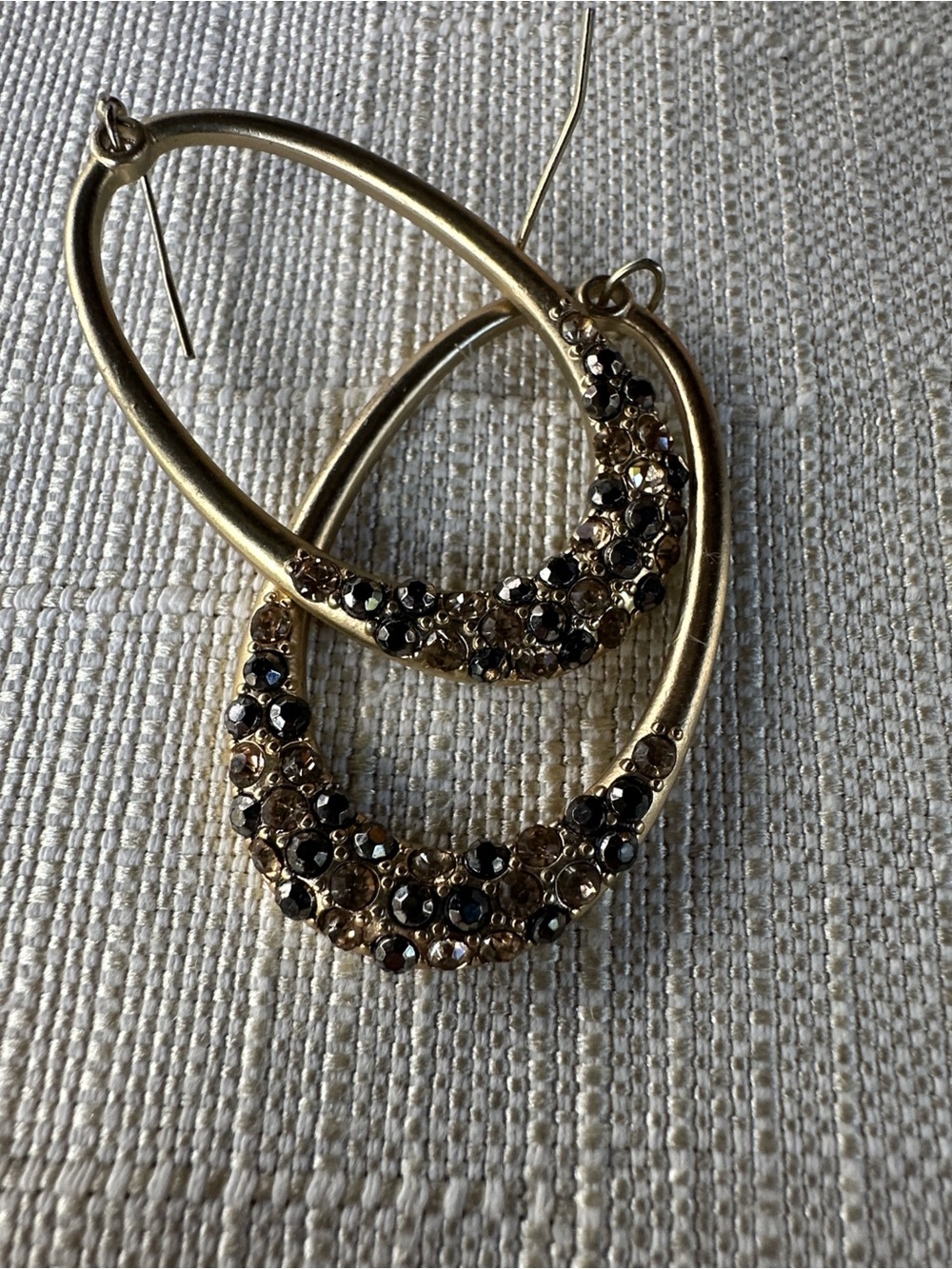 Alexis Bittar Gold-Plated Open Oval Crystal Earrings